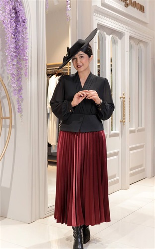 دامن ساتن پلیسه Code 802